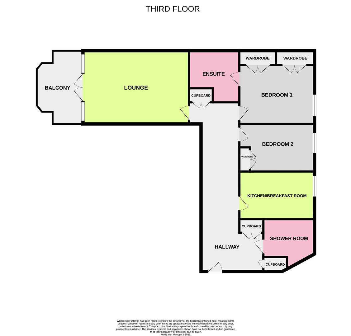 Floor Plan | Flat - Purpose Built | Steyne Gardens, Worthing, BN11 | For Sale